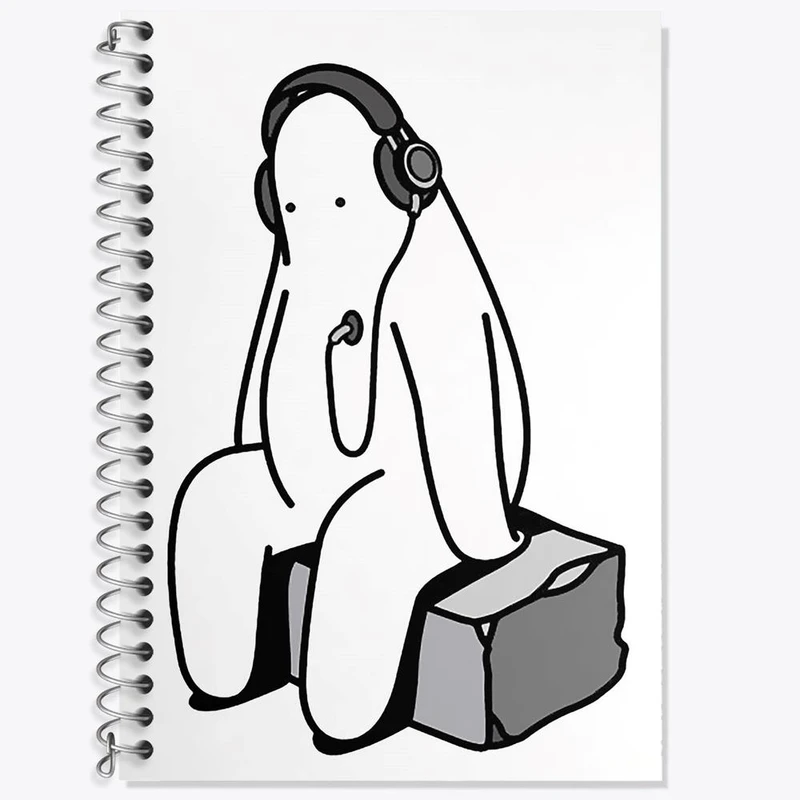 دفتر زبان 50 برگ خندالو مدل سه خط طرح تنبل خسته کد 29407