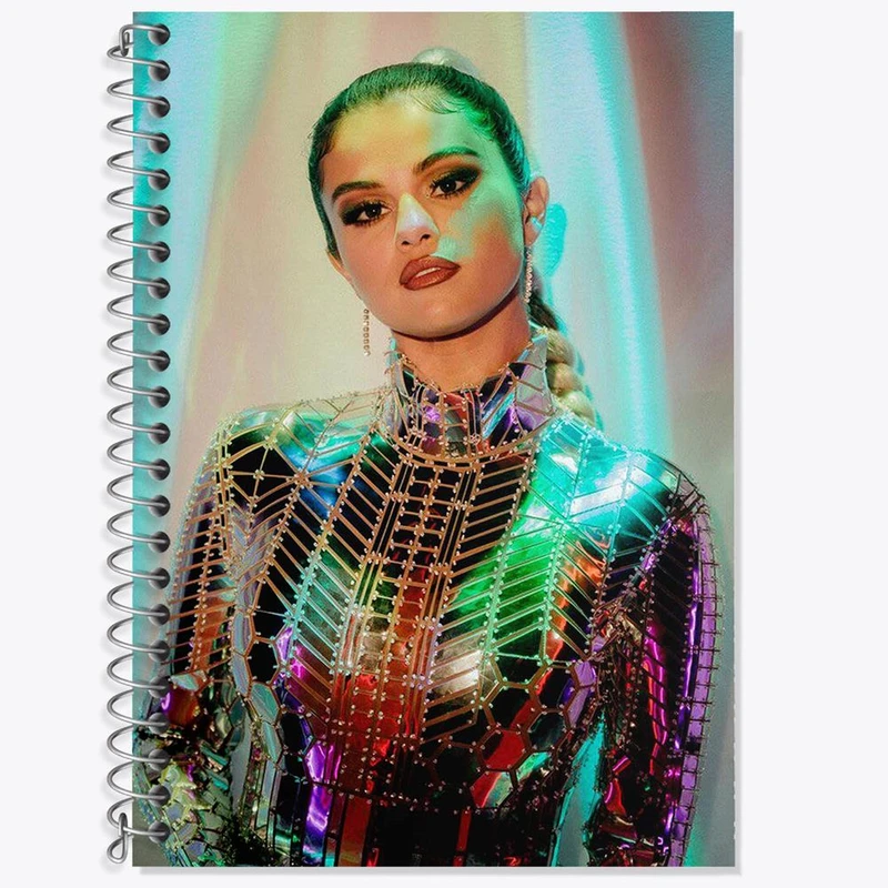 دفتر زبان 50 برگ خندالو مدل دو خط طرح سلنا گومز Selena Gomez کد 19202