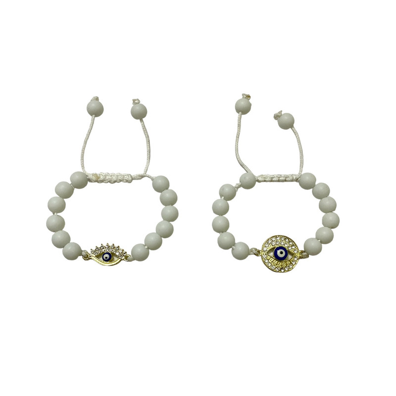 دستبند دخترانه مدل چشم نظر مجموعه 2 عددی دستبند دخترانه مدل چشم نظر مجموعه 2 عددی