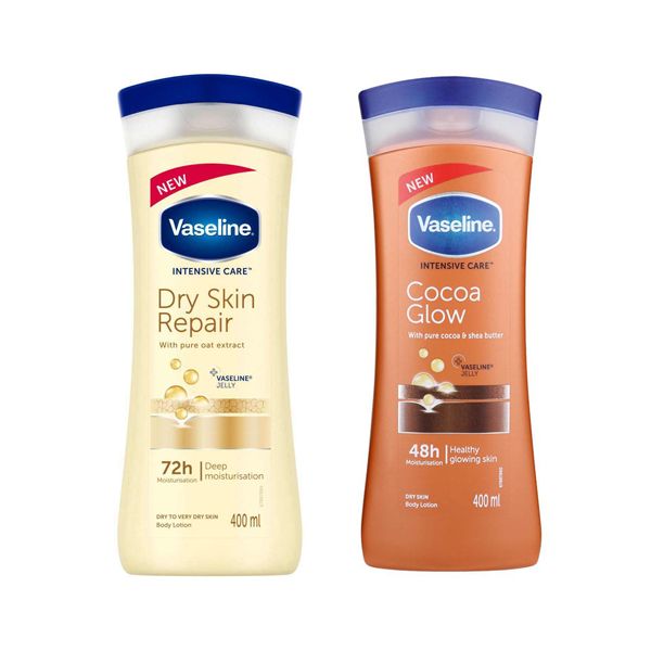 لوسیون بدن وازلین مدل DRY INTENSIVE CARE حجم 400 میلی لیتر به همراه لوسیون بدن وازلین مدل Cocoa Glow حجم 400 میلی لیتر - - 1