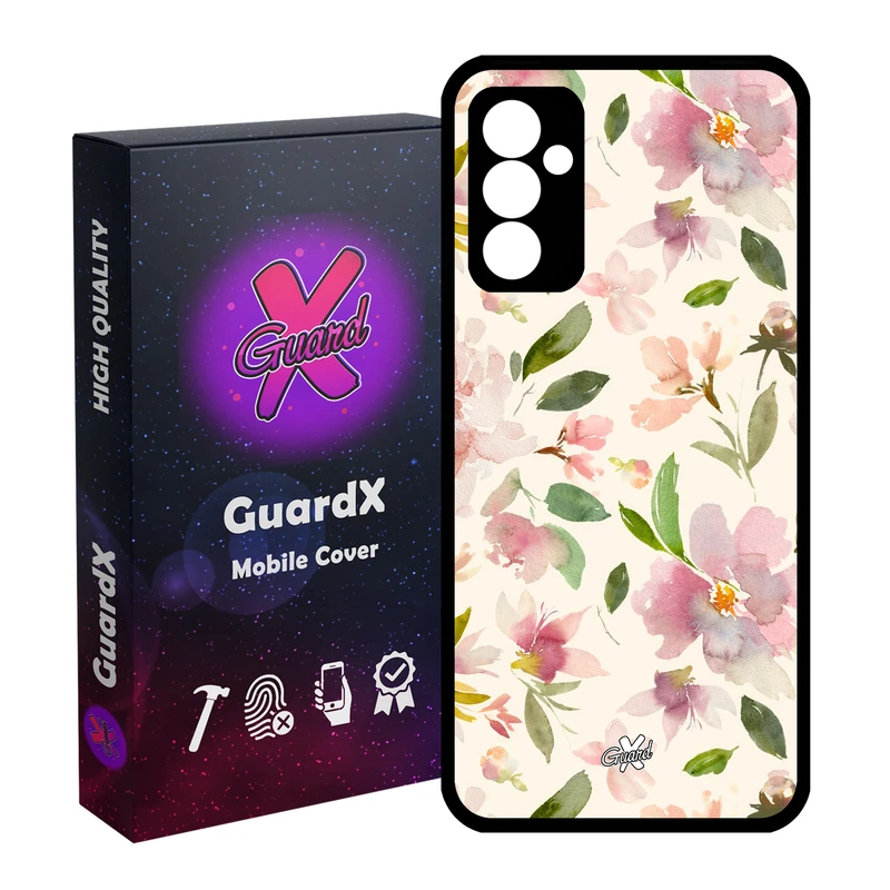 کاور گارد ایکس طرح گل مدل Glass10579 مناسب برای گوشی موبایل سامسونگ Galaxy A14 / A14 5G