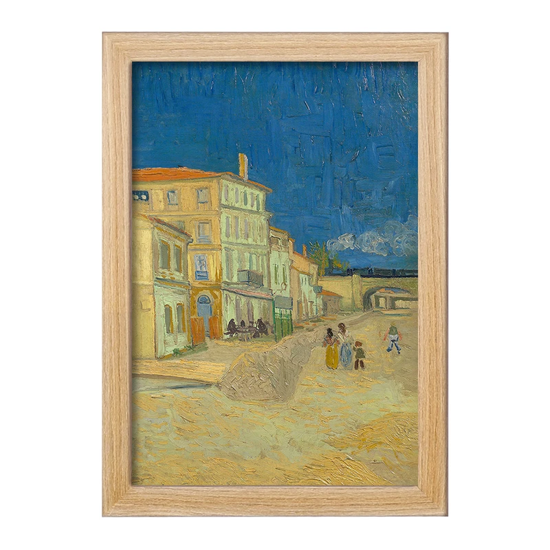 تابلو خندالو مدل نقاشی خانه زرد رنگ اثر ونسان ونگوگ کد 25478