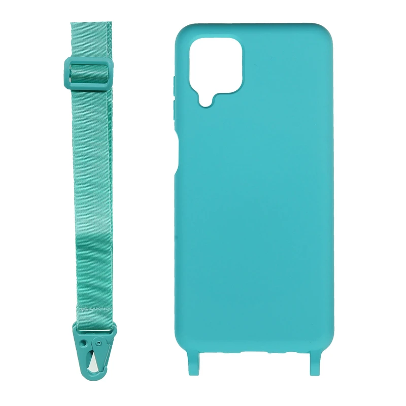 کاور مدل سیلیکونی کد MS مناسب برای گوشی موبایل سامسونگ Galaxy A12 به همراه بند