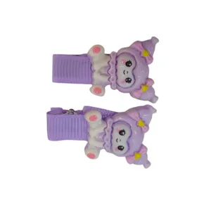 گیره مو دخترانه مدل انبری کرومی کد VEN-KOO01 بسته 2 عددی