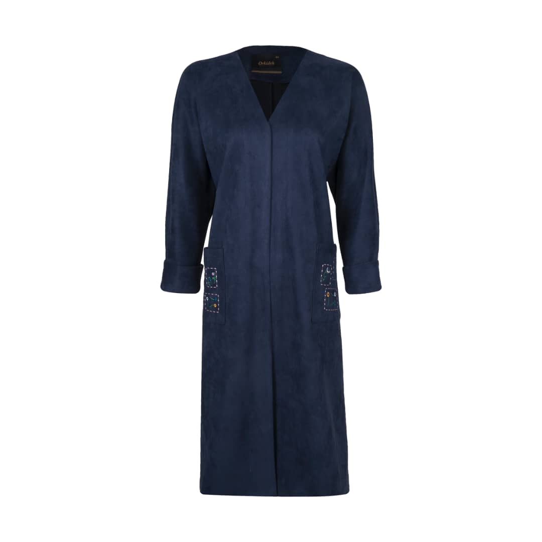 پالتو زنانه مدل 421 رنگ سرمه ای 