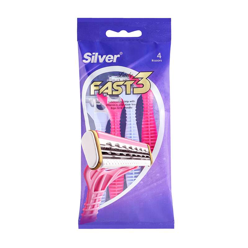 خودتراش سیلور مدل Fast 3 بسته 4 عددی خودتراش سیلور مدل Fast 3 بسته 4 عددی