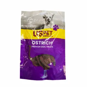 تشویقی سگ یو اس پت مدل نواری طعم شترمرغ و پنیر وزن 100 گرم