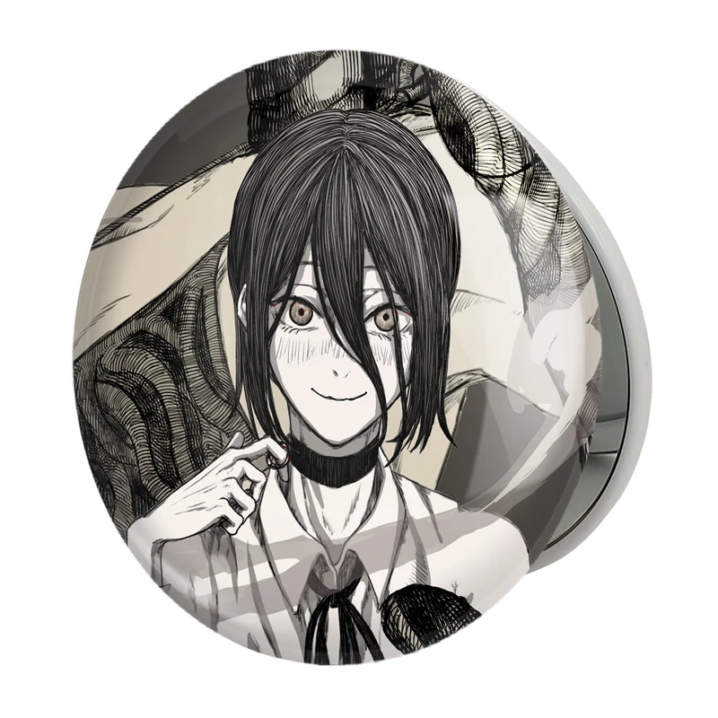 آینه جیبی خندالو طرح ریزه انیمه مرد اره ای Chainsaw Man مدل تاشو کد 22322 