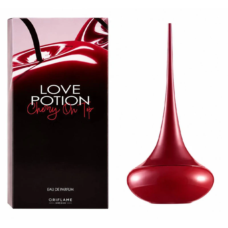 ادوپرفیوم زنانه اوریفلیم با رایحه گرم و شیرین مدل Love Potion Cherry on Top حجم 50 میلی لیتر