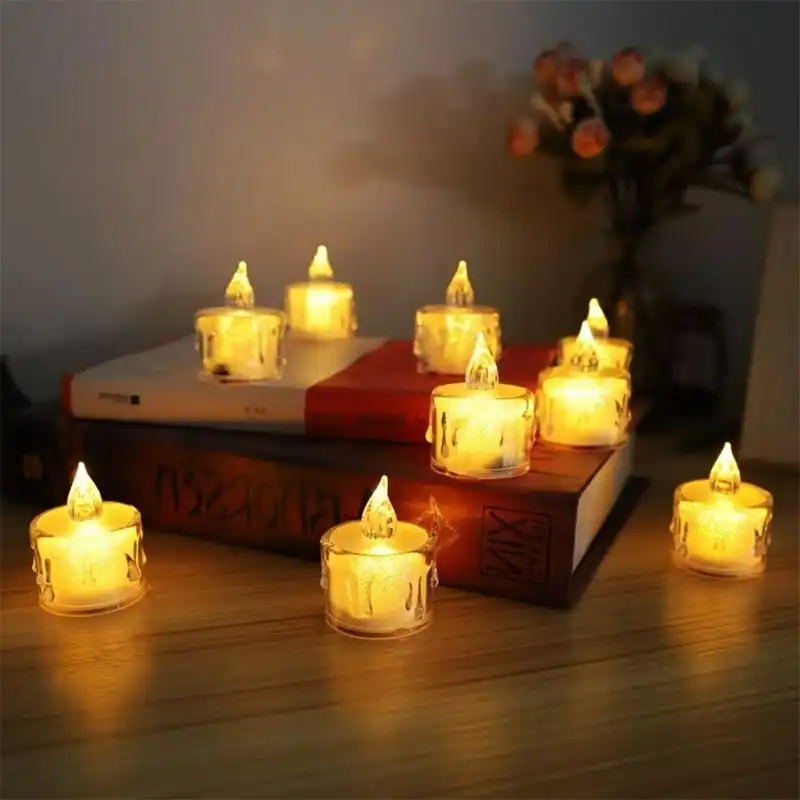 شمع ال ای دی مدل شفاف بسته 6 عددی