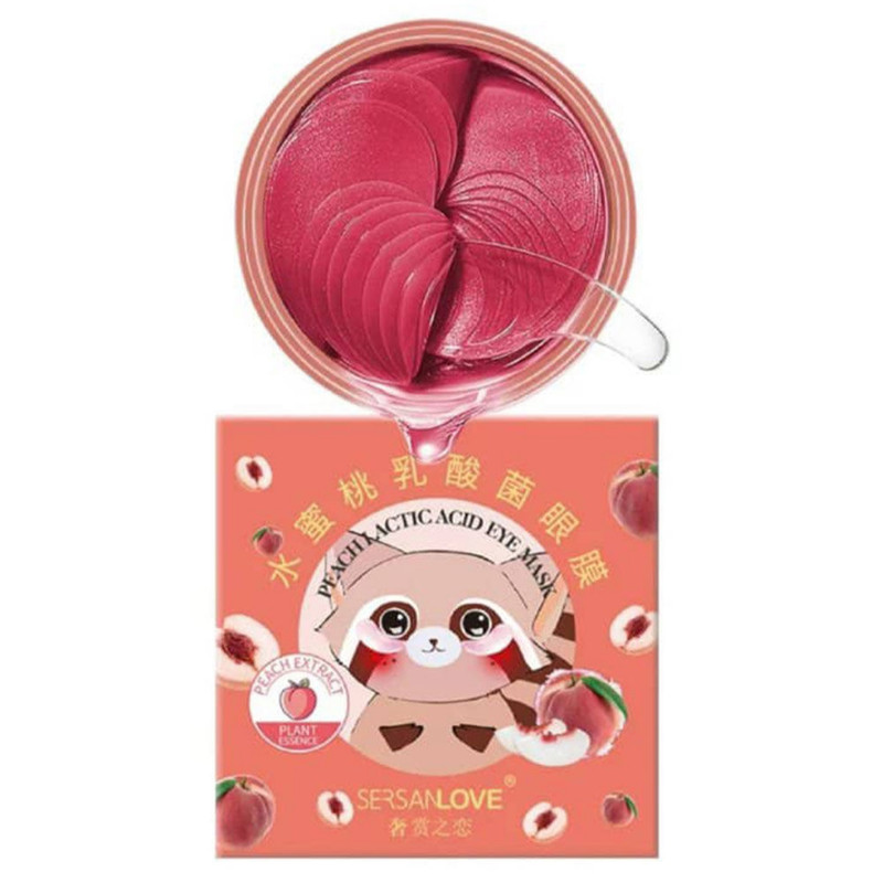 ماسک زیر چشم سرسان لاو مدل هلو وزن 80 گرم بسته 60 عددی