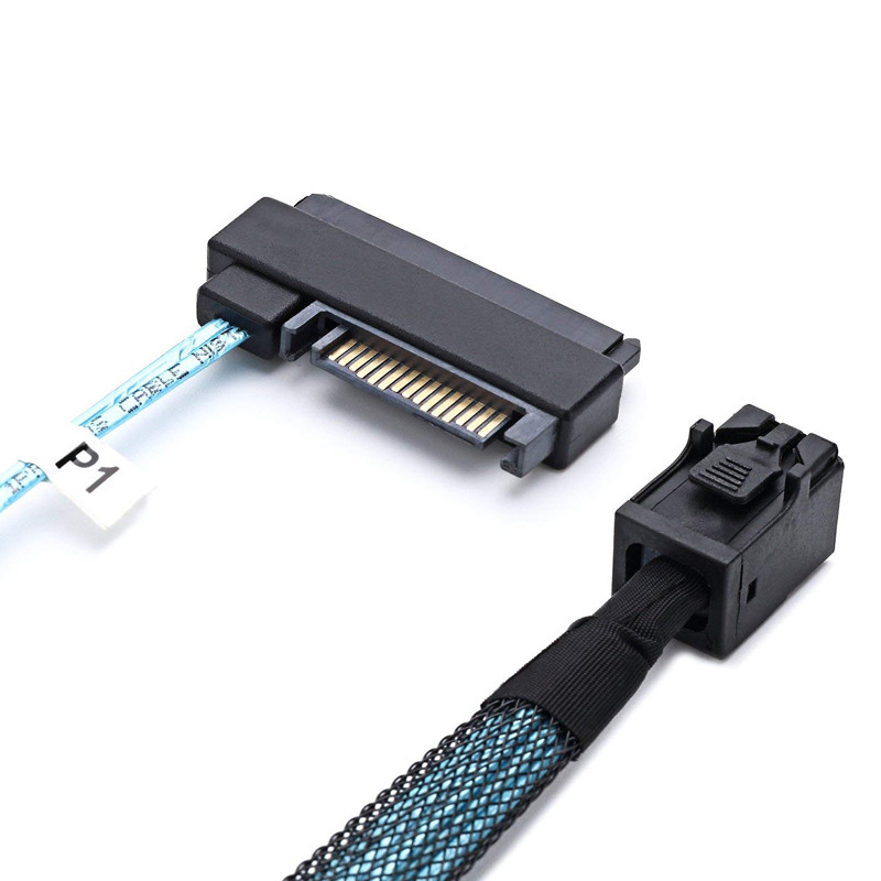 کابل تبدیل Mini SAS HD SFF-8643 به چهار 29pin SFF-8482 با تغذیه ساتا اسمارطور مدل SM155