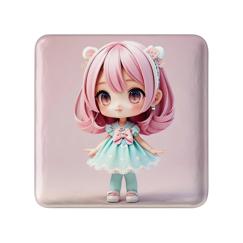 پیکسل خندالو طرح دخترانه (Girlish) مدل مربعی کد 36879