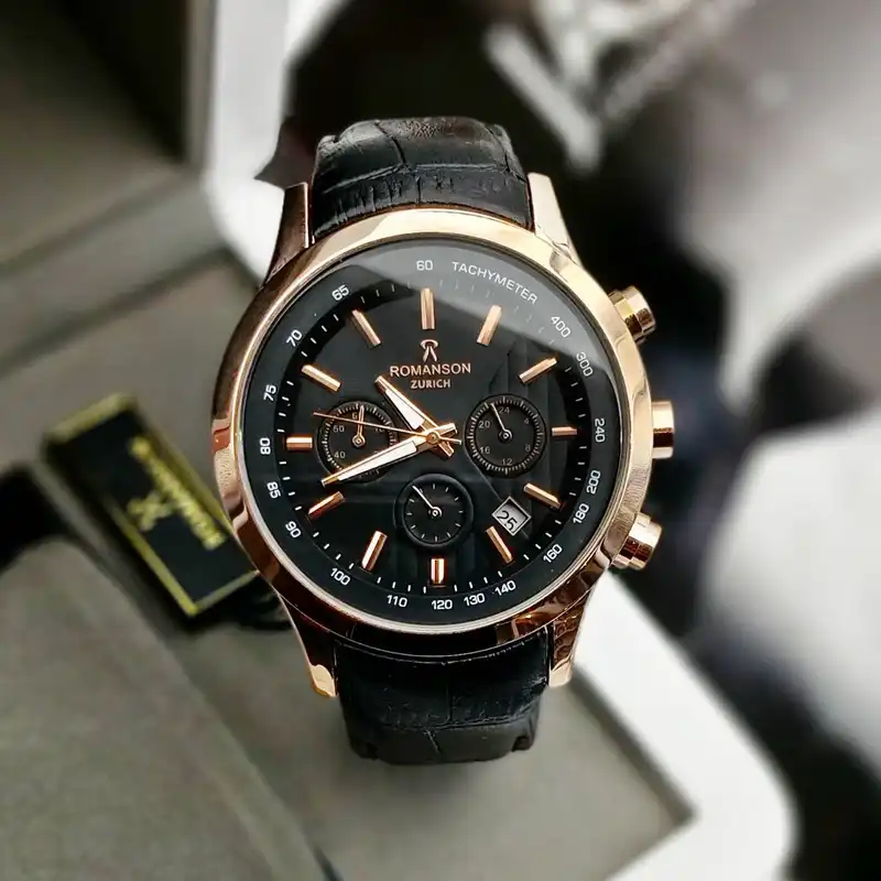 ساعت مچی عقربه‌ای مردانه رومانسون مدل سه موتور فعال کرنوگراف کد 06