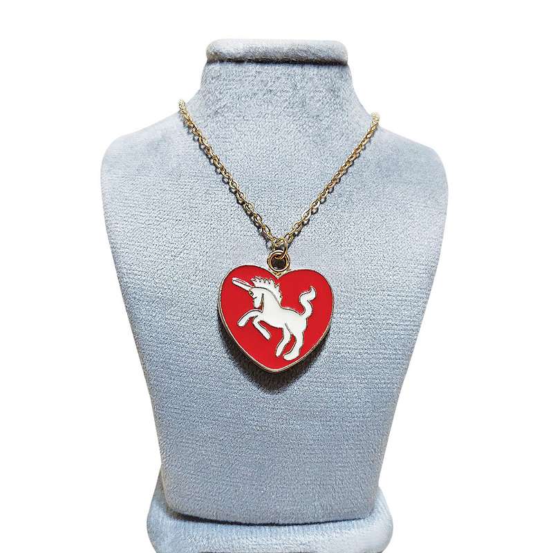 گردنبند دخترانه مدل اسب تک شاخ کد PS014