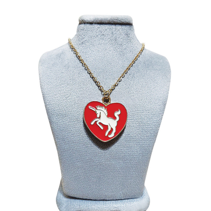 گردنبند دخترانه مدل اسب تک شاخ کد PS014