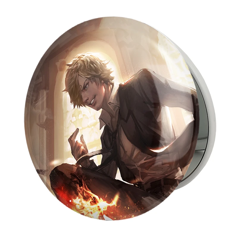 آینه جیبی خندالو طرح سانجی انیمه وان پیس One Piece مدل تاشو کد 17232 