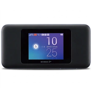 مودم همراه 4g یوکیو مدل speed wifi next w06 با صفحه نمایش 2.4 اینچی تاچ اسکرین، باتری 3000 میلی آمپری با شارژدهی 7 ساعت، پشتیبانی همزمان 16 کاربر، اتصال از طریق سیمکارت و کابل type-c، سازگار با ویندوز و مک او اس