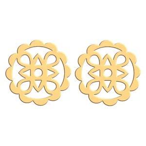 گوشواره طلا 18 عیار زنانه فرشته مدل اسلیمی WEL-000022