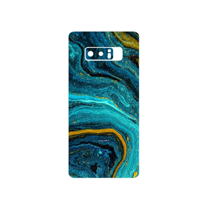 برچسب پوششی ماهوت مدل Turquoise marblewith golden streaks مناسب برای گوشی موبایل سامسونگ Galaxy Note 8