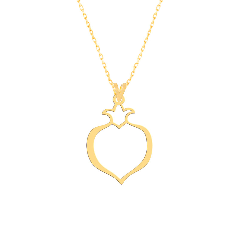 گردنبند طلا 18 عیار زنانه فرشته مدل انار یلدا  WNLZ-000669