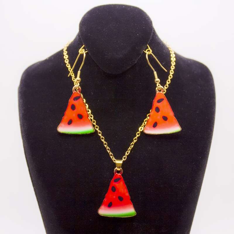 نیم ست دخترانه مدل یلدا طرح هندوانه کد 185