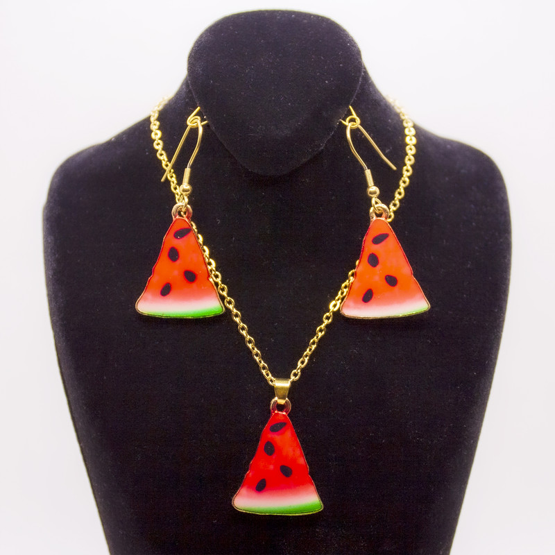 نیم ست دخترانه مدل یلدا طرح هندوانه کد 185