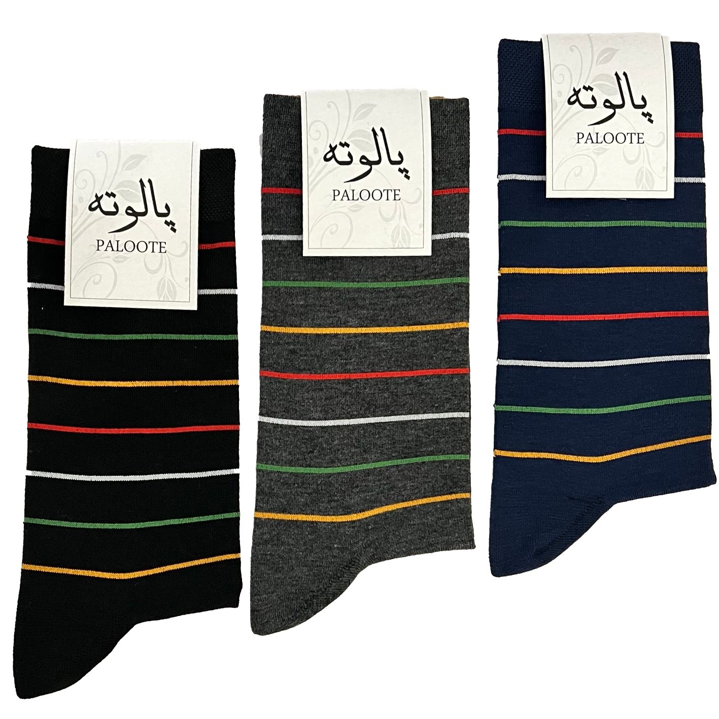 جوراب ساق بلند مردانه پالوته مدل PLT-SHG-P22 مجموعه 3 عددی -  - 1