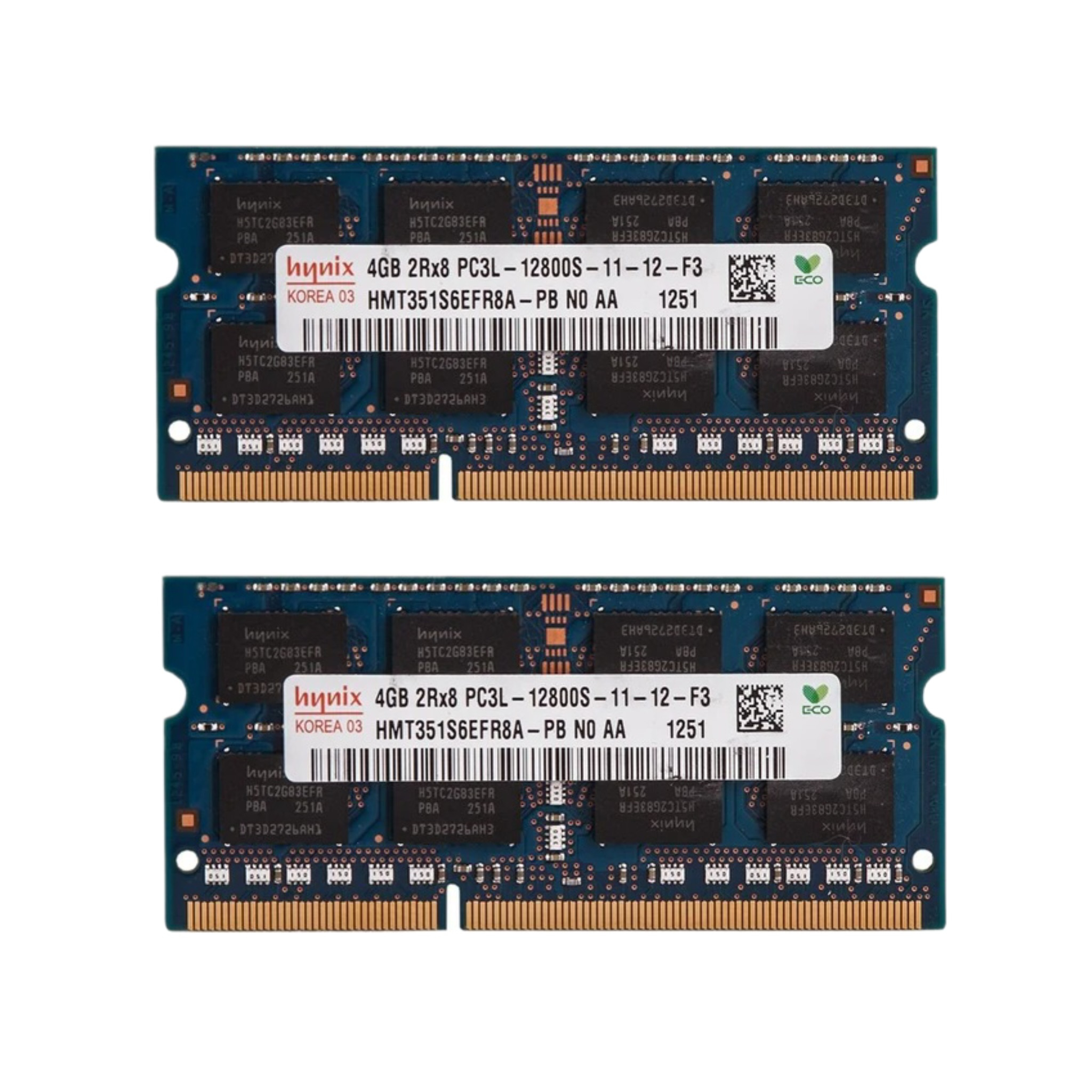 رم لپ تاپ DDR3L دو کاناله 1600 مگاهرتز CL11 هاینیکس ظرفیت ۴ گیگابایت بسته ۲ عددی