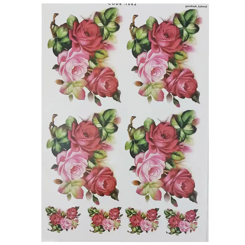 برچسب ترنسفر مدل رز جاودانه