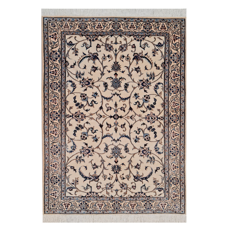 فرش دستبافت یک و نیم متری مدل نایین کد 430