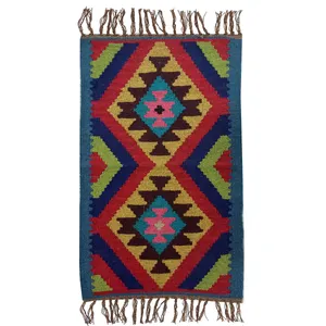 گلیم دستبافت یک متری مدل پادری پشم کد 162