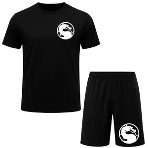 ست تی‌شرت آستین کوتاه و شلوارک راحتی مردانه مدل اژده ها A164