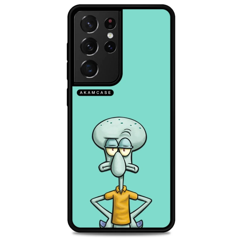 کاور آکام مدل AMC-WSGS21U-SPONGE BOB14 مناسب برای گوشی موبایل سامسونگ Galaxy S21 Ultra