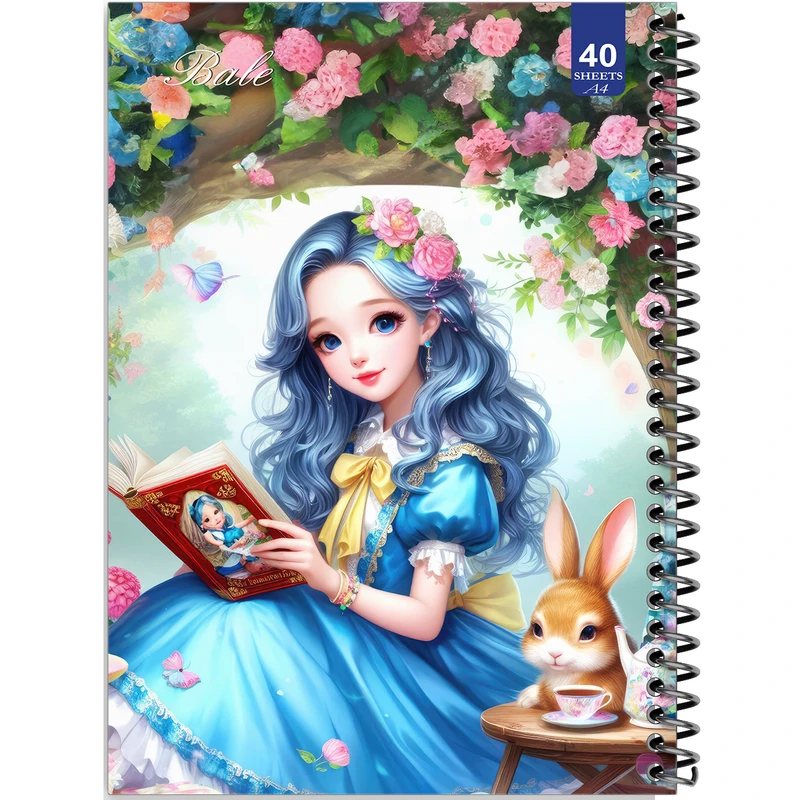 دفتر نقاشی 40 برگ انتشارات بله طرح دخترانه کد A4-K518