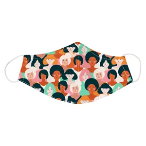 ماسک پارچه ای طرح زن مدل 444