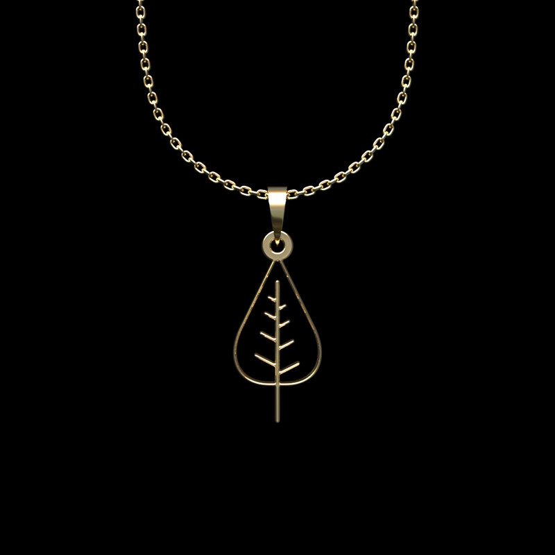 گردنبند طلا 18 عیار زنانه مدوپد مدل درخت کد L2-1-1102