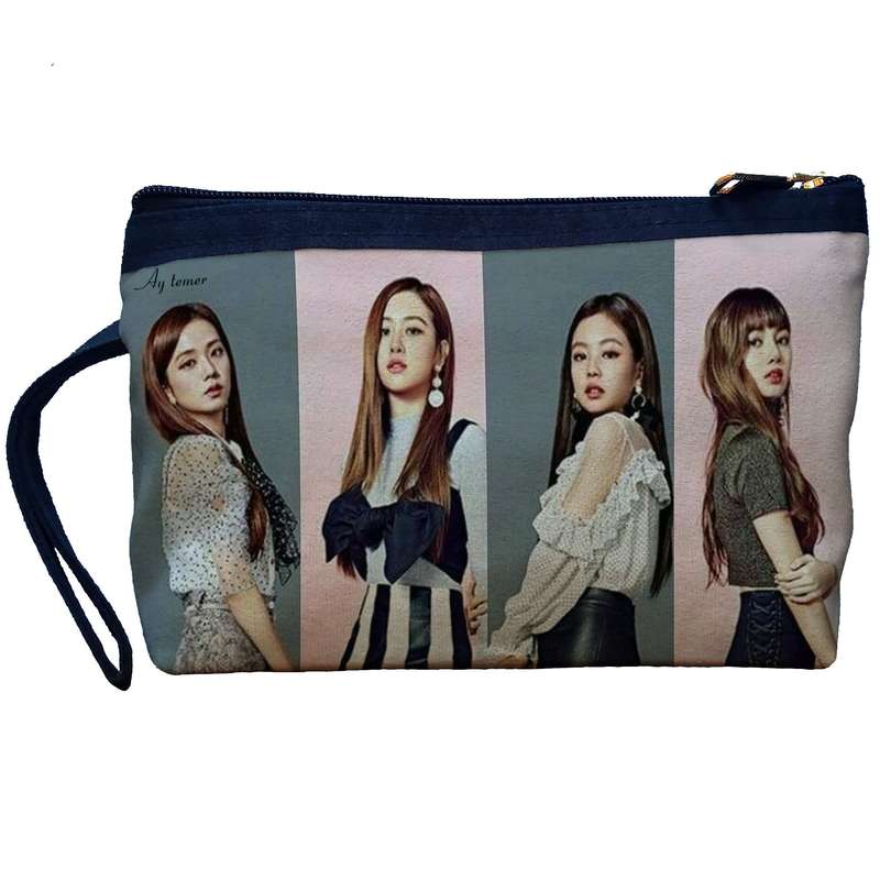 کیف لوازم آرایش زنانه آی تمر مدل بلک پینک کد 206