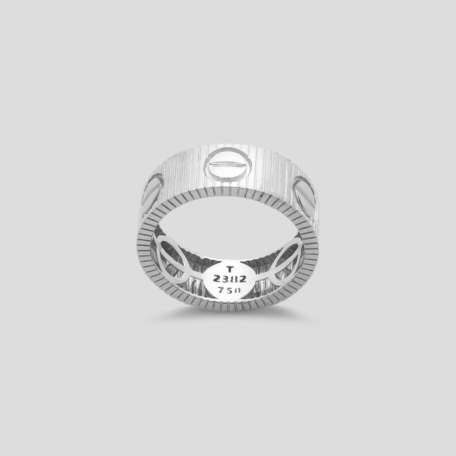 انگشتر طلا 18 عیار زنانه با طرح کارتیه لاو گلدم مدل R348005 سایز 53 -  - 1