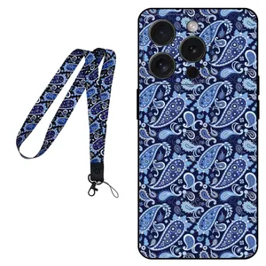 Megafone Paisley 0026 Cover For Apple iPhone 15 Pro Max Mobile Neckband