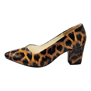 کفش پاشنه‌دار زنانه سیی 1966 مدل کلارا پلنگی ورنی کد 1793.8