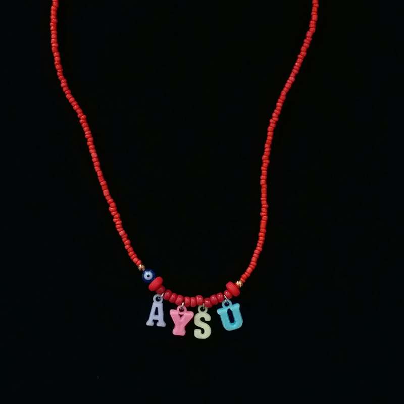 گردنبند دخترانه مدل تابستانی اسم آیسو G134 گردنبند دخترانه مدل تابستانی اسم آیسو G134