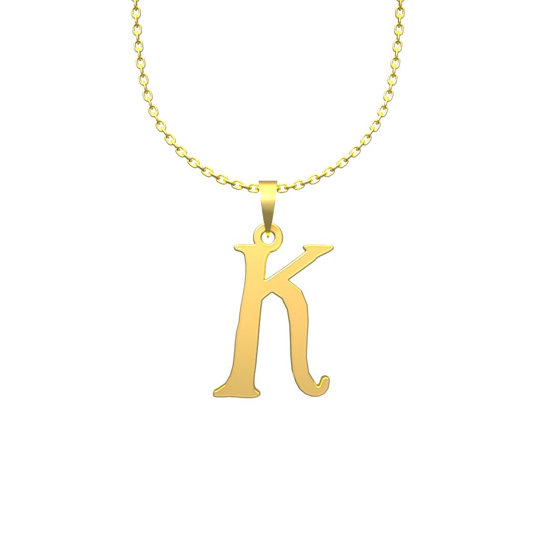 گردنبند طلا 18 عیار زنانه مدوپد مدل حرف K کد H2-1-1453 -  - 5