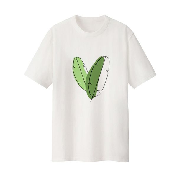 تی‌شرت لانگ آستین کوتاه زنانه مدل برگ کد Da 598S