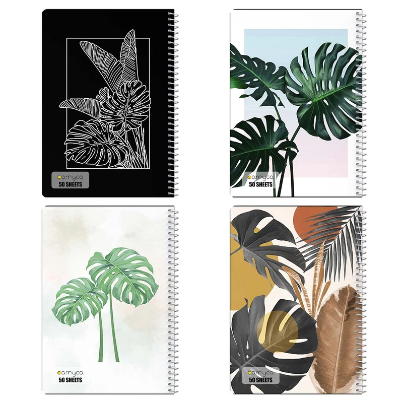 دفتر نقاشي 50 برگ کارنيکا طرح گل استوایی tropical کد 54157 مجموعه 4 عددی