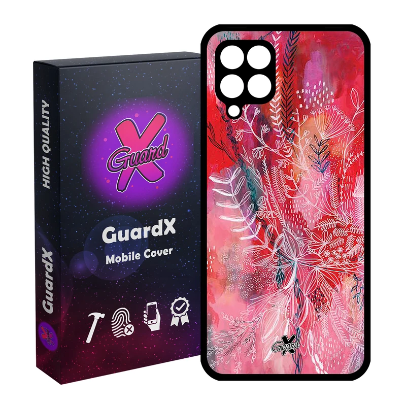 کاور گارد ایکس طرح گل مدل Glass10282 مناسب برای گوشی موبایل سامسونگ Galaxy A12