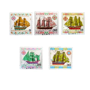 تمبر یادگاری طرح وسایل نقلیه مدل کشتی کد Z-188 مجموعه 5 عددی