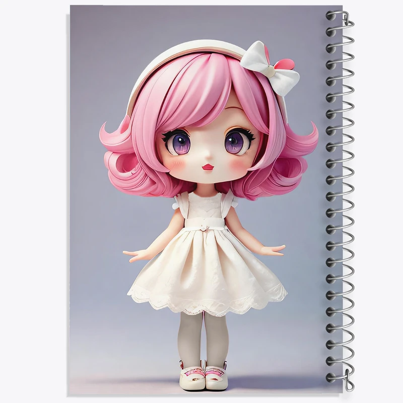 دفتر مشق 50 برگ خندالو طرح دخترانه (Girlish) کد 36877