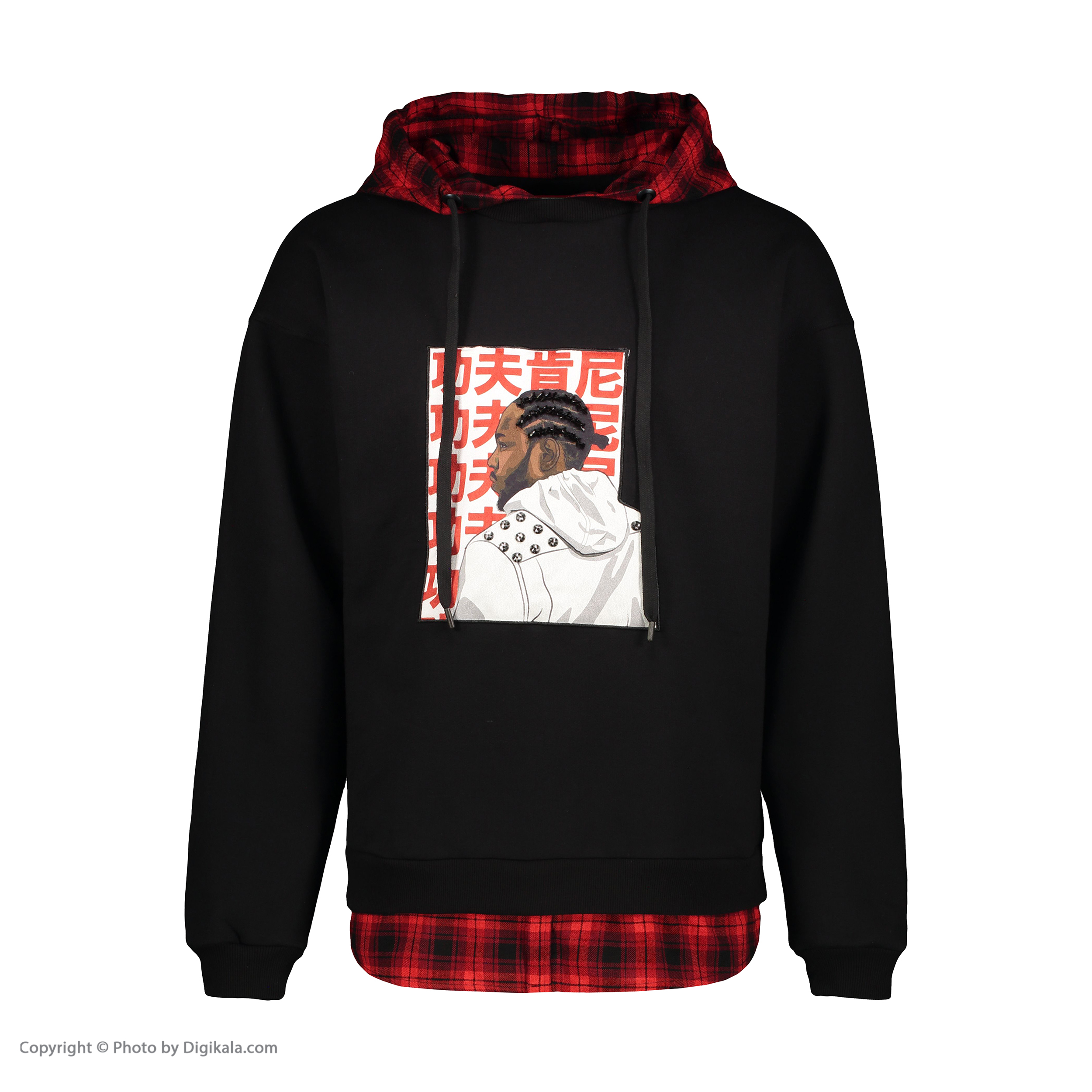 هودی مردانه مالدینی مدل HOODI-113 رنگ مشکی