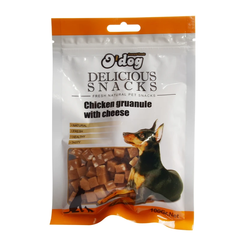 تشویقی سگ اداگ مدل پنیر و مرغ وزن 100 گرم